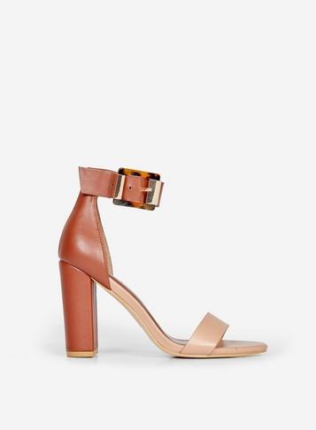 Dorothy Perkins Nude Bindy Block Heeled Sandals