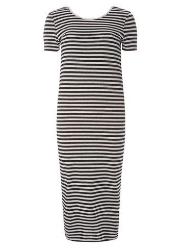 Dorothy Perkins *only Black Stripe Midi Dress