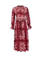 Dorothy Perkins Petite Red Paisley Print Midi Dress