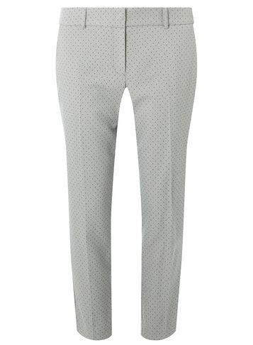 Dorothy Perkins Grey Spot Print Ankle Grazer Trousers