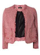 Dorothy Perkins Red Boucle Boxy Jacket