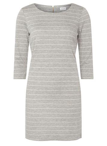 Dorothy Perkins *vila Grey And White Shift Dress