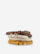 Dorothy Perkins 3 Pack Multi Colour Leopard Print Skinny Belt