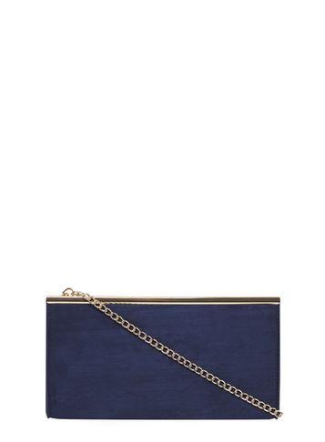 Dorothy Perkins Navy Structured Clutch Bag