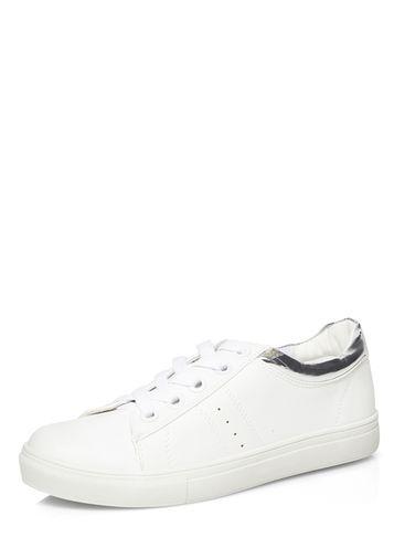 Dorothy Perkins Silver 'cady' Lace Up Trainers