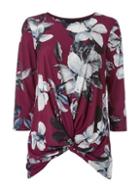 Dorothy Perkins *roman Originals Purple Knot Front Top