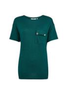 Dorothy Perkins *tall Green Utility Pocket T-shirt