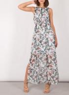Dorothy Perkins *tenki Mint Tropical Print Maxi Dress