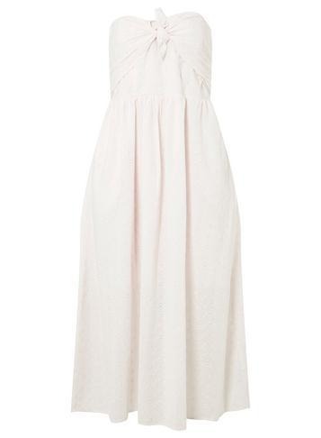 Dorothy Perkins Pink Broderie Knot Front Midi Skater Dress