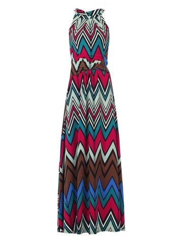 *jolie Moi Multi Colour Wave Printed Dress