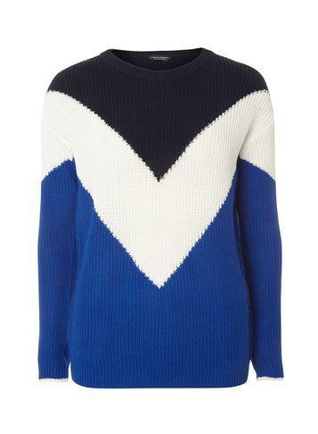 Dorothy Perkins Chevron Colourblock Jumper