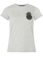Dorothy Perkins Grey Pineapple Badge T-shirt