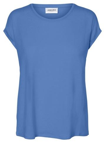 *vero Moda Blue Short Sleeve Plain T-shirt