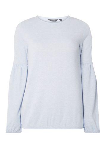 Dorothy Perkins *tall Blue Marl Brushed Balloon Sleeve Top