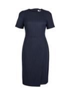 Dorothy Perkins Petite Navy Pinstriped Double Layer Dress