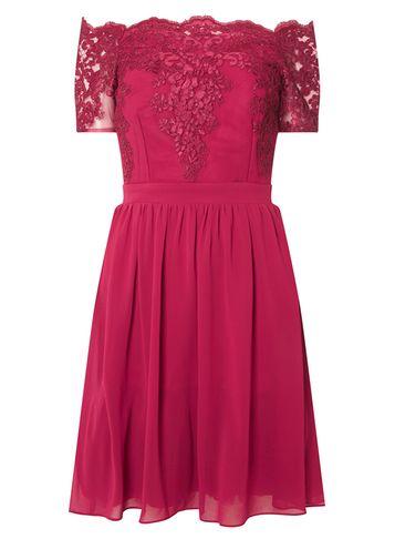 Dorothy Perkins *showcase Red Erin Bardot Dress