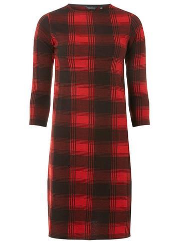 Dorothy Perkins Red Checked Jersey Shift Dress