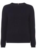 Dorothy Perkins Navy Jumper With Gold Zip