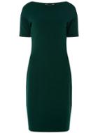 Dorothy Perkins Khaki Slash Neck Textured Bodycon Dress