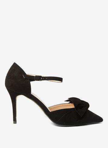 Dorothy Perkins Wide Fit Black 'gardenia' Court Shoes