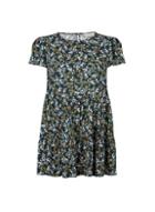 *billie & Blossom Teal Blue Ditsy Print Smock Top