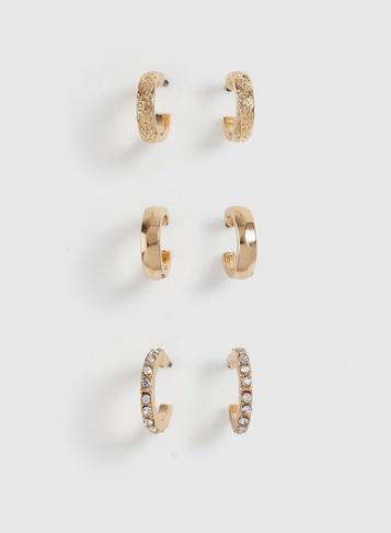 Dorothy Perkins Gold Finish Hoop Earrings