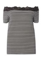Dorothy Perkins Dp Curve Black Lace Trim Bardot Top