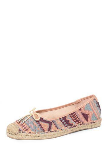 Dorothy Perkins Pink 'curl' Espadrille Ballerina Pumps