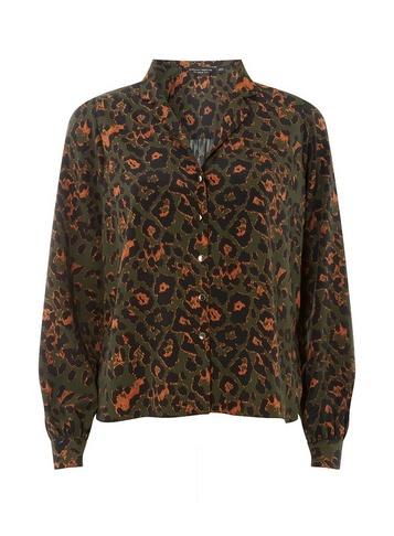 Dorothy Perkins Khaki Leopard Print Pyjama Shirt