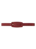 Dorothy Perkins Wine Rectangle Velvet Belt