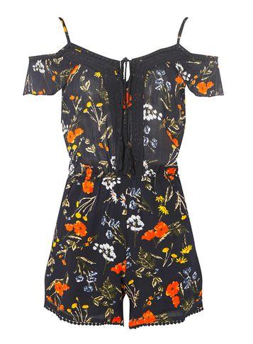 Dorothy Perkins Navy Floral Tassel Playsuit