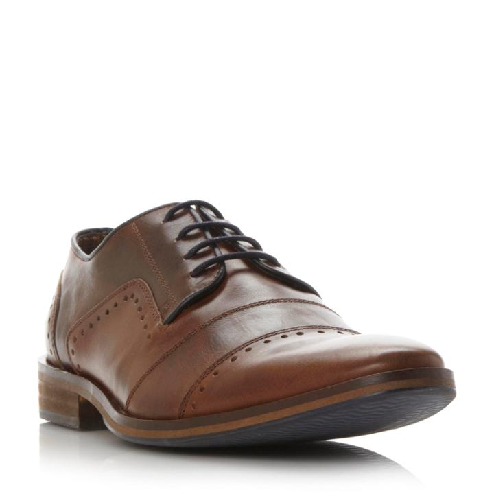 Dune London Boycy Punch Hole And Toe Cap Detail Leather Shoe