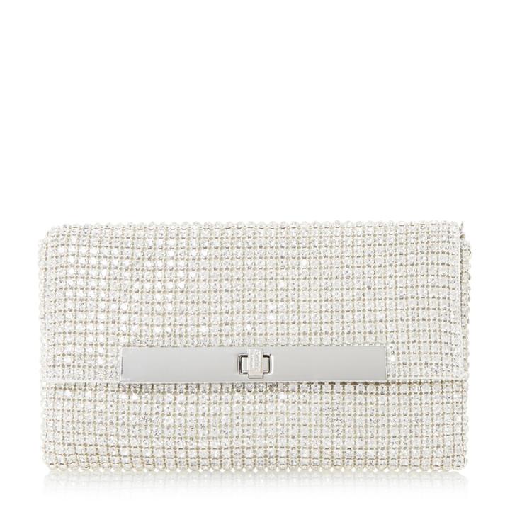 Dune London Enya Diamante Turn Lock Clutch Bag