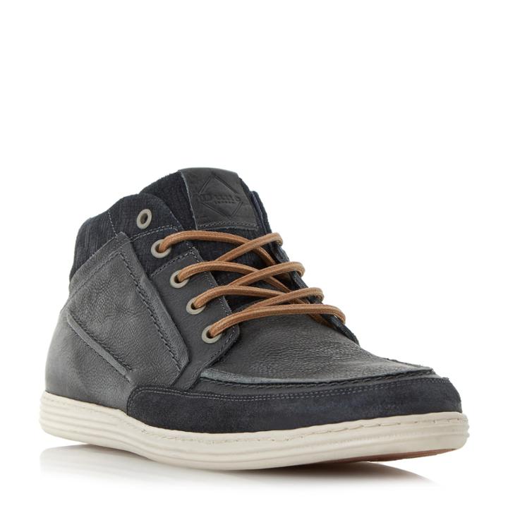 Dune London Sirius Apron Stitch Detail High Top Trainer
