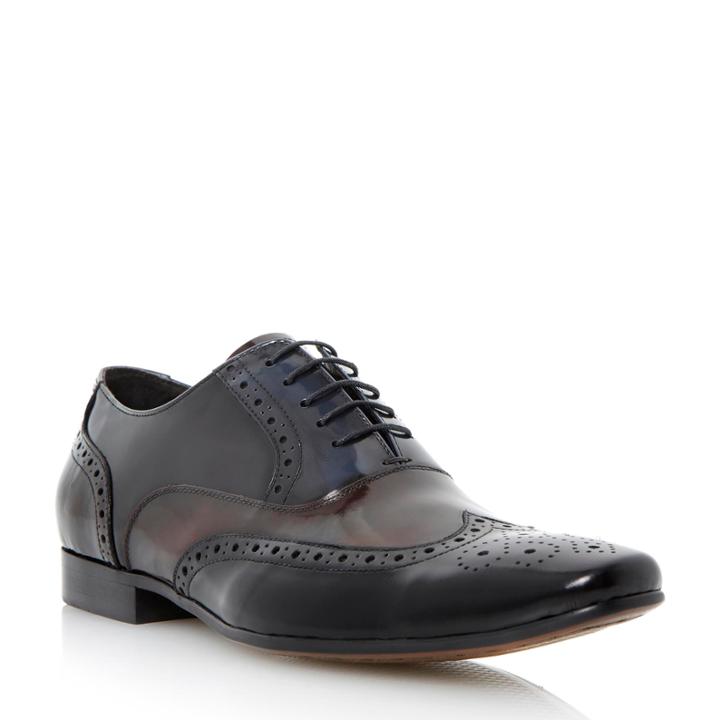 Dune London Raymond Multi-toned Polished Leather Brogue