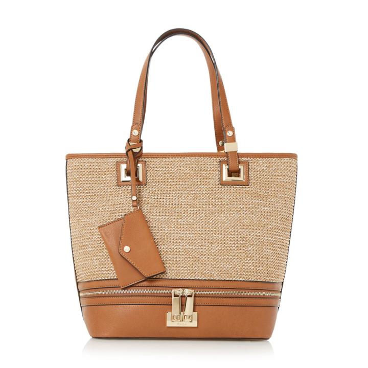 Dune London Dennia Raffia Shopper Bag