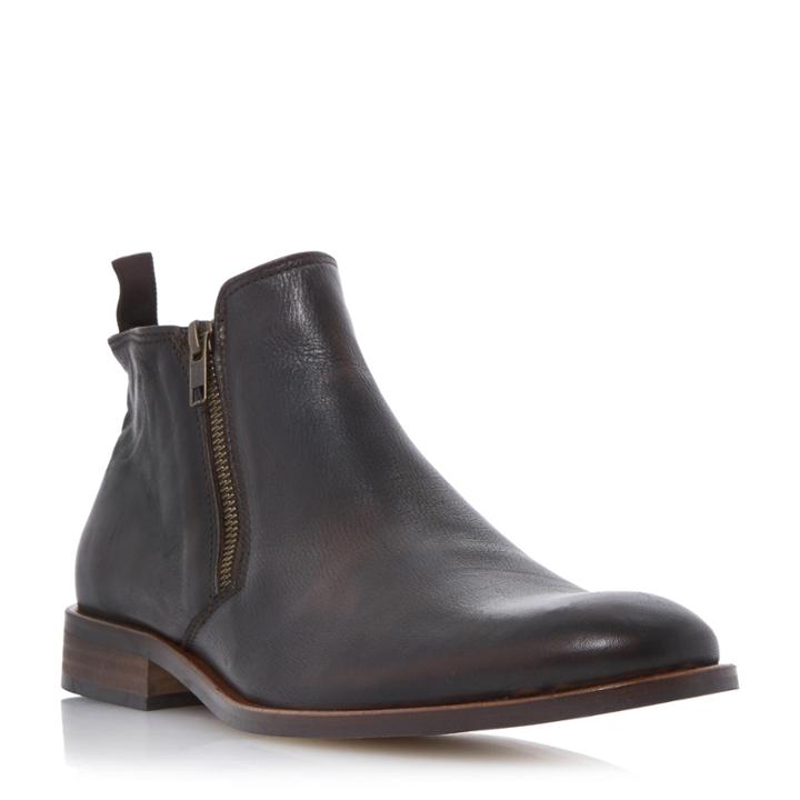 Dune London Maccabee Side Zip Leather Ankle Boot