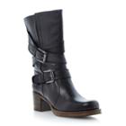 Dune London Rocking Buckle Detail Leather Calf Boot