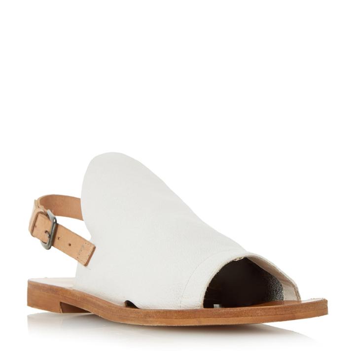 Dune Black Lilymay High Vamp Flat Sandal