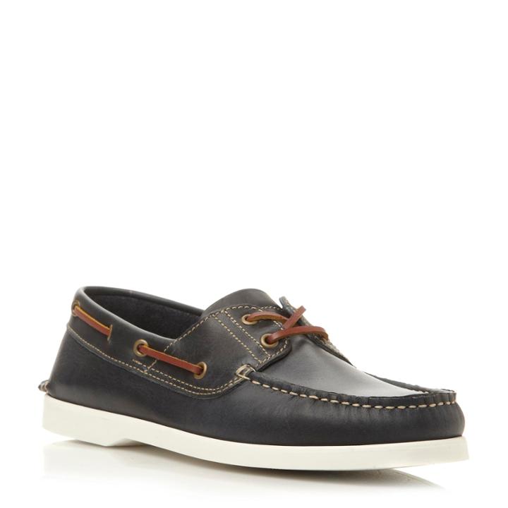 Dune London Boat Party White Sole Leather Boat Shoe