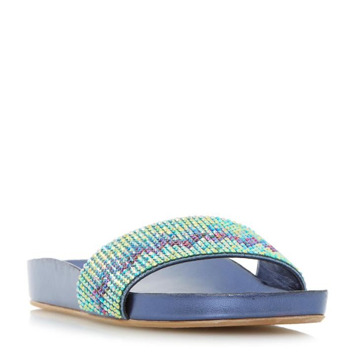 Dune London Laizer Chevron Embellished Slider Sandal