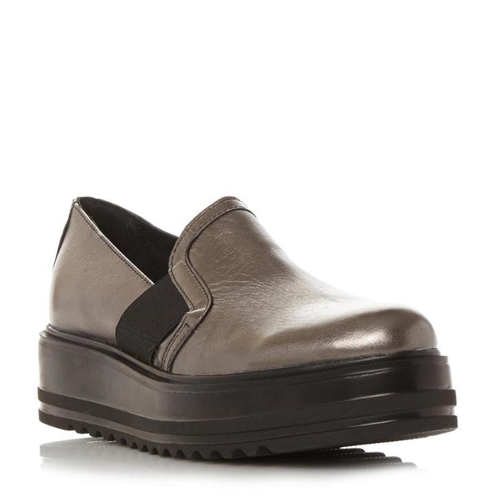Dune Black Graft Slip On Flatform Shoe