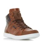 Dune London Sherlock Quilted Collar High Top Trainer
