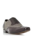 Dune Mens Raymond Combo Canvas And Leather Brogue Shoe