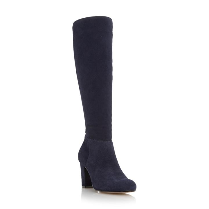 Dune London Toulon Knee High Block Heel Suede Boot
