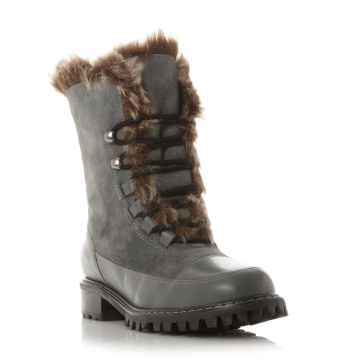 Dune London Raleigh Warm Lined Lace Up Calf Boot