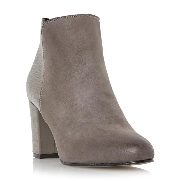 Dune London Palleton Block Heel Leather Ankle Boot