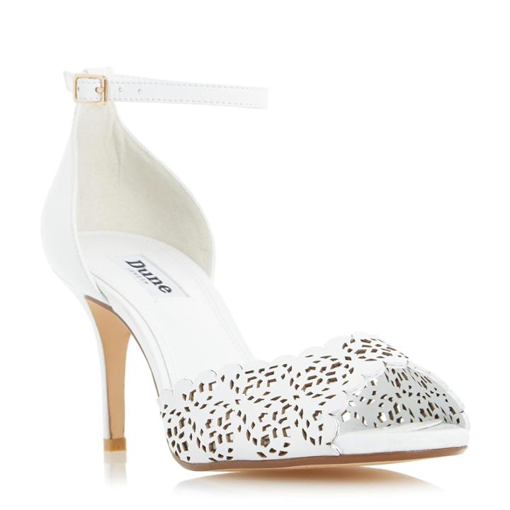 Dune London Mylene Laser Cut Peep Toe Sandal