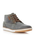 Dune London Scooby Perforated High Top Leather Trainer