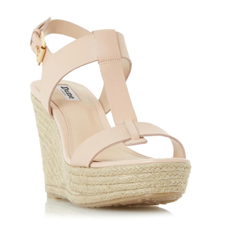 Dune London Kelby T-bar Espadrille Wedge Sandal